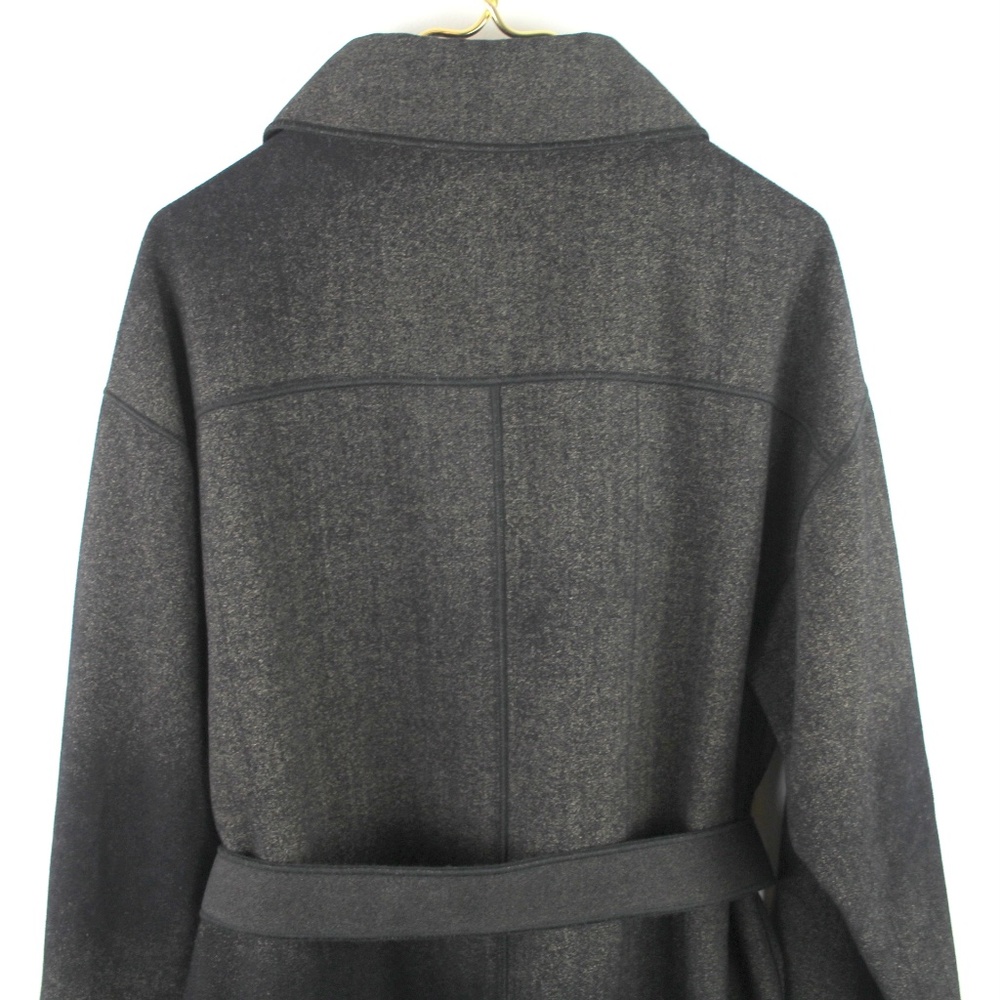 Fendi Vintage Double Faced Black Tan Wool Blend Top Coat Belted Long Trench 42 - Picture 6 of 12